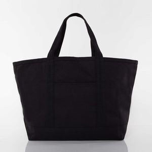 Solid Black Large Classic Tote