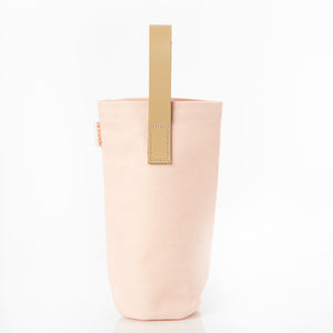 Powder Pink Leather-Grip Wine Carrier