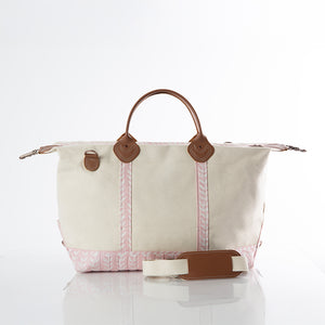 Powder Pink Block Print Weekender
