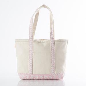 Powder Pink Block Print Medium Classic Tote