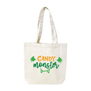 Candy Monster Canvas Tote
