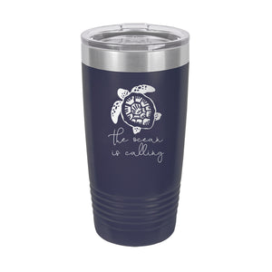 The Ocean Is Calling Navy 20 oz. Insulated Tumbler