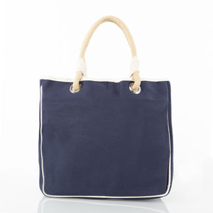 Solid Navy Rope Tote