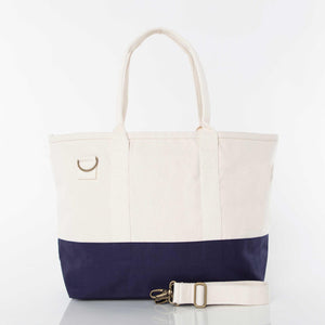 Colorblock Utility Tote Navy
