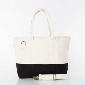 Colorblock Utility Tote Black