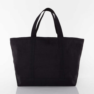 Solid Black Large Classic Tote