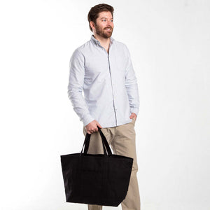 Solid Black Large Classic Tote