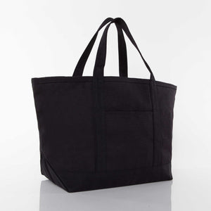 Solid Black Large Classic Tote