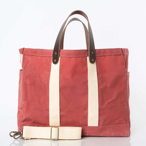 Waxed Commuter Tote Nautical Red
