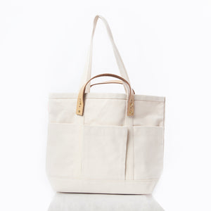 CanvasCraft Natural Leather-Handled Tote