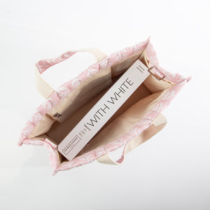 Powder Pink Block Print Tote