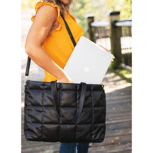 Black Parker Puffy Tote