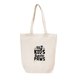 My Kids Have Paws Canvas Tote