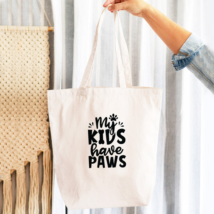 My Kids Have Paws Canvas Tote