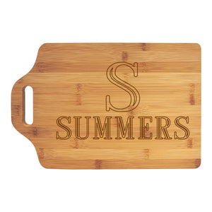 Single Initial Name Cutting Board 