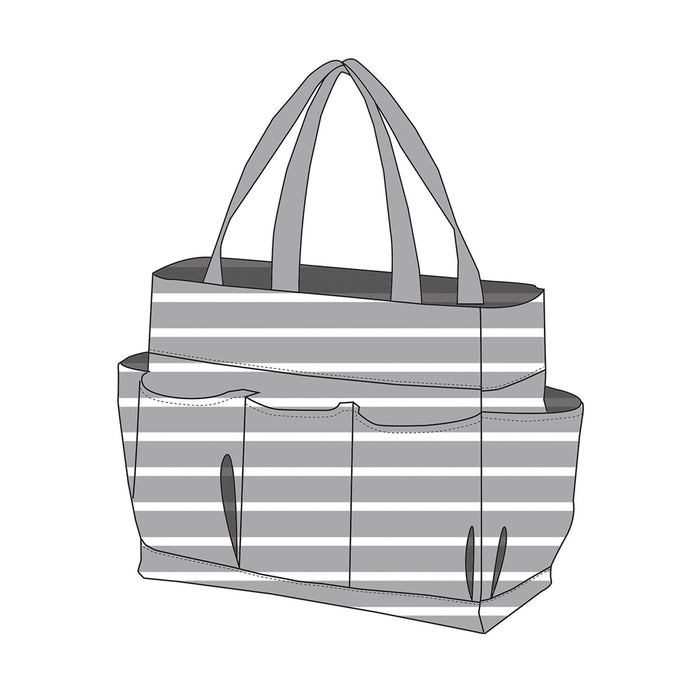 Grey Stripe Carry All Bag