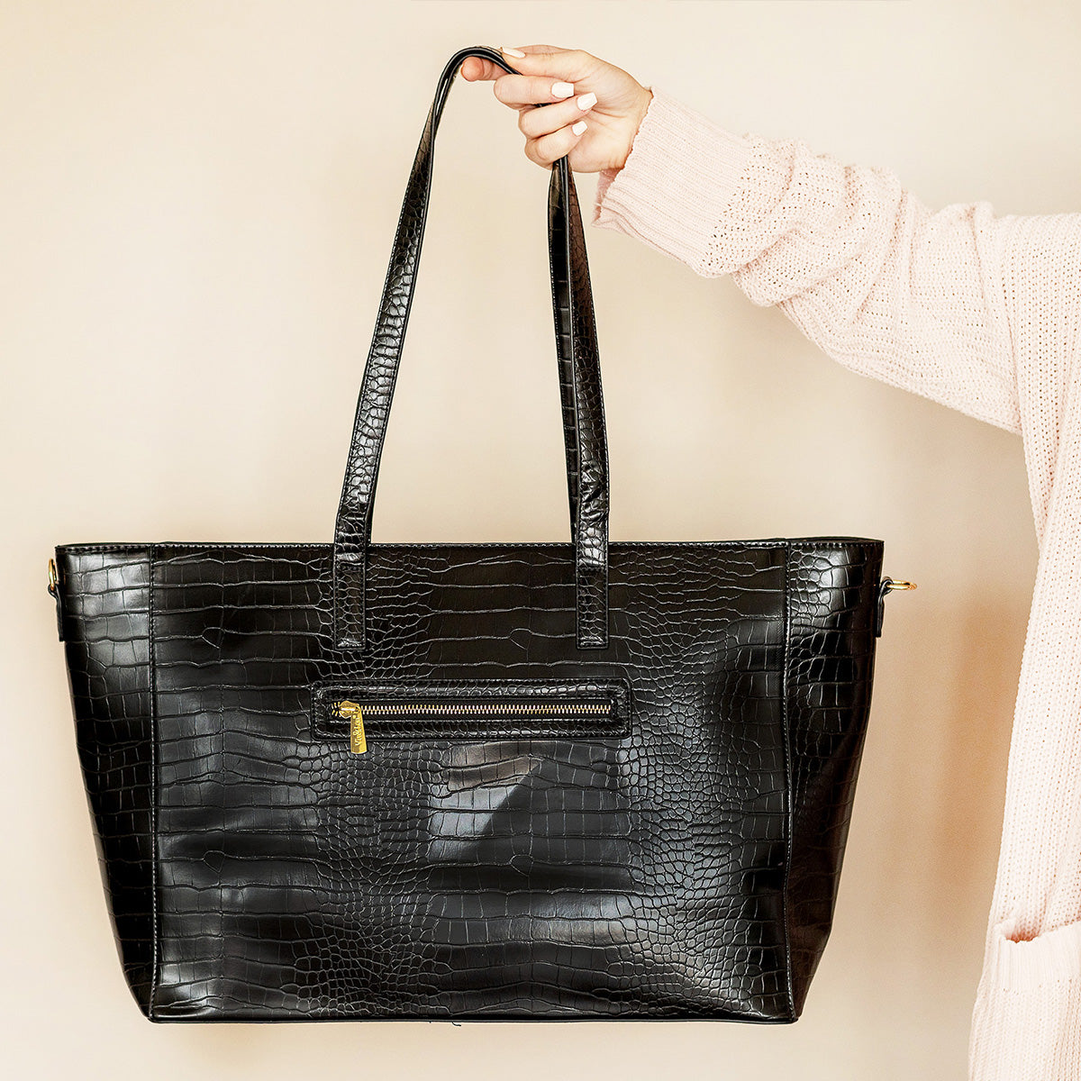 Luxury Crocodile Print Tote Bag Trendy Shoulder Bag Women's - Temu