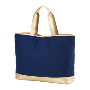 Navy Cabana Tote