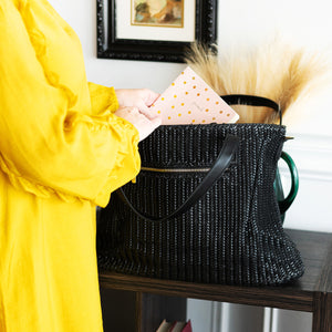 Textured Black Audrey Purse