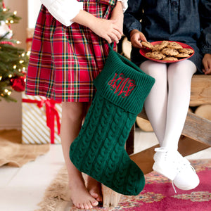 Hunter Green Knit Stocking 