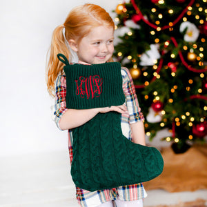 Hunter Green Knit Stocking 