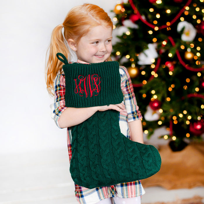 Hunter Green Knit Stocking