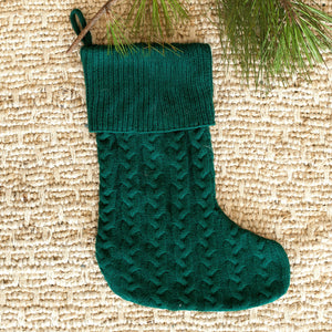 Hunter Green Knit Stocking 