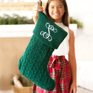 Hunter Green Knit Stocking 