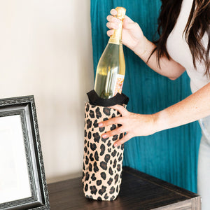 Wild Side Leopard Wine Bag