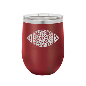 Leopard Football Garnet 12 oz. Insulated Tumbler