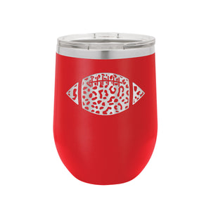 Leopard Football Red 12 oz. Insulated Tumbler