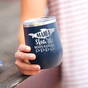 Mama Shark Navy 12 oz. Insulated Tumbler