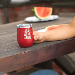 Red, Wine And Blue Red 12 oz. Insulated Tumbler