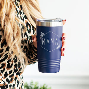 Floral Mama Navy 20 oz. Insulated Tumbler
