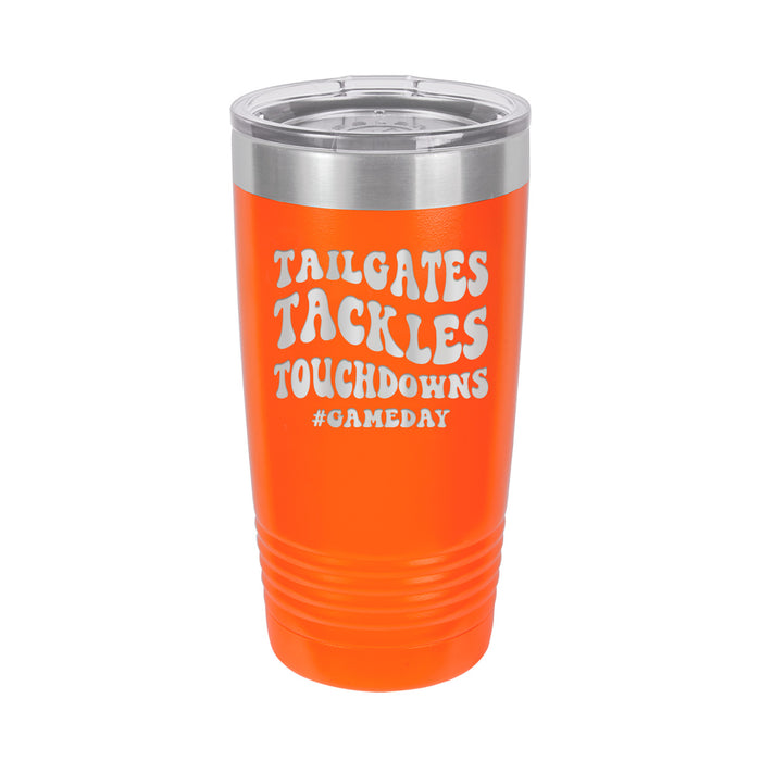 Tailgates, Tackles, Touchdowns 20 oz. Insulated Tumbler