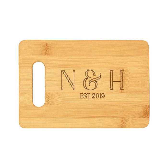 Initials Bamboo Bar Cutting Board